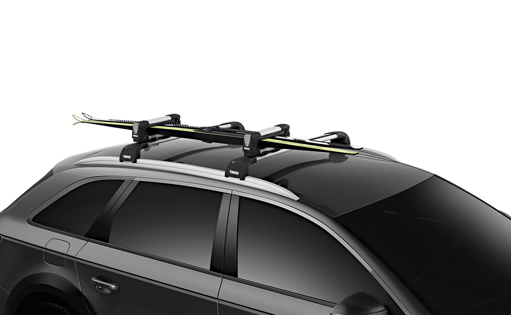 17260_Thule SnowPack 7322 (2) Кріплення Thule SnowPack S 7322 Aluminium для 2-х пар лиж на дах авто УЦІНКА