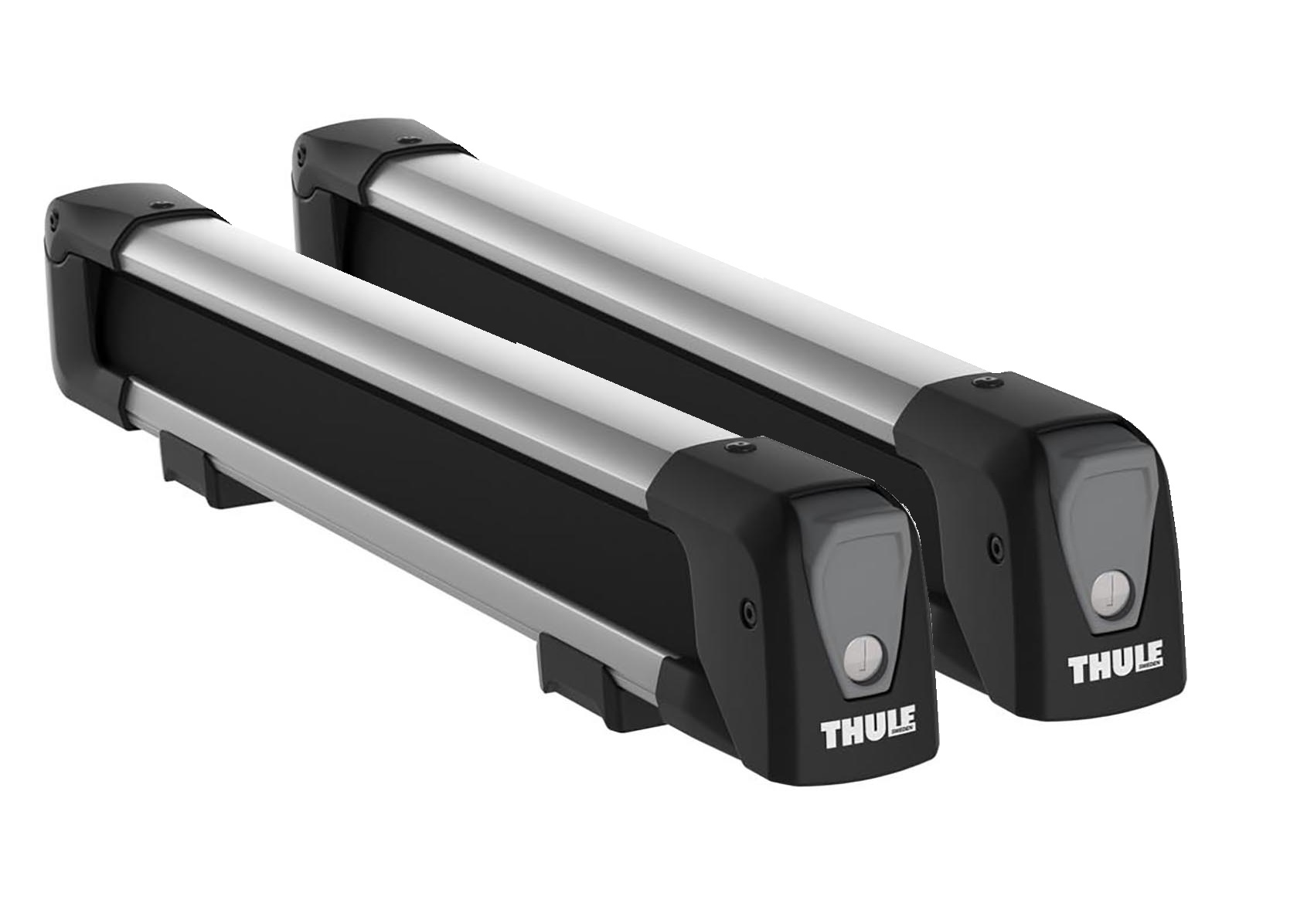 17260_Thule SnowPack 7322 (2)а Кріплення Thule SnowPack S 7322 Aluminium для 2-х пар лиж на дах авто УЦІНКА