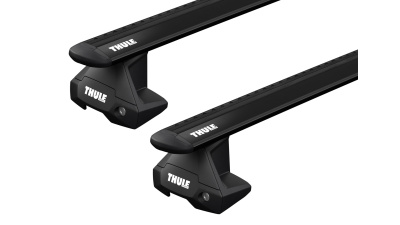 Багажник чорний (комплект) для авто з  гладким дахом Thule 7105 + Kit серіі 5ххх + Thule WingBar Edge 711х