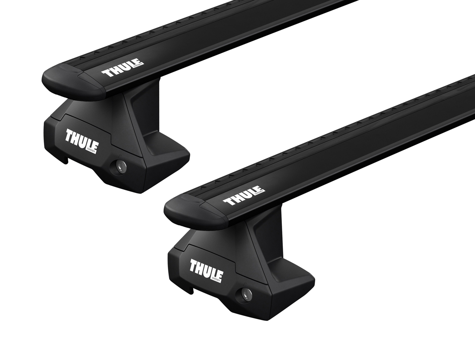 Чорний багажник Thule для авто без рейлінгів — WingBar Edge + 7105 Багажник чорний (комплект) для авто з гладким дахом Thule 7105 + Kit серіі 5ххх + Thule WingBar Edge 711х