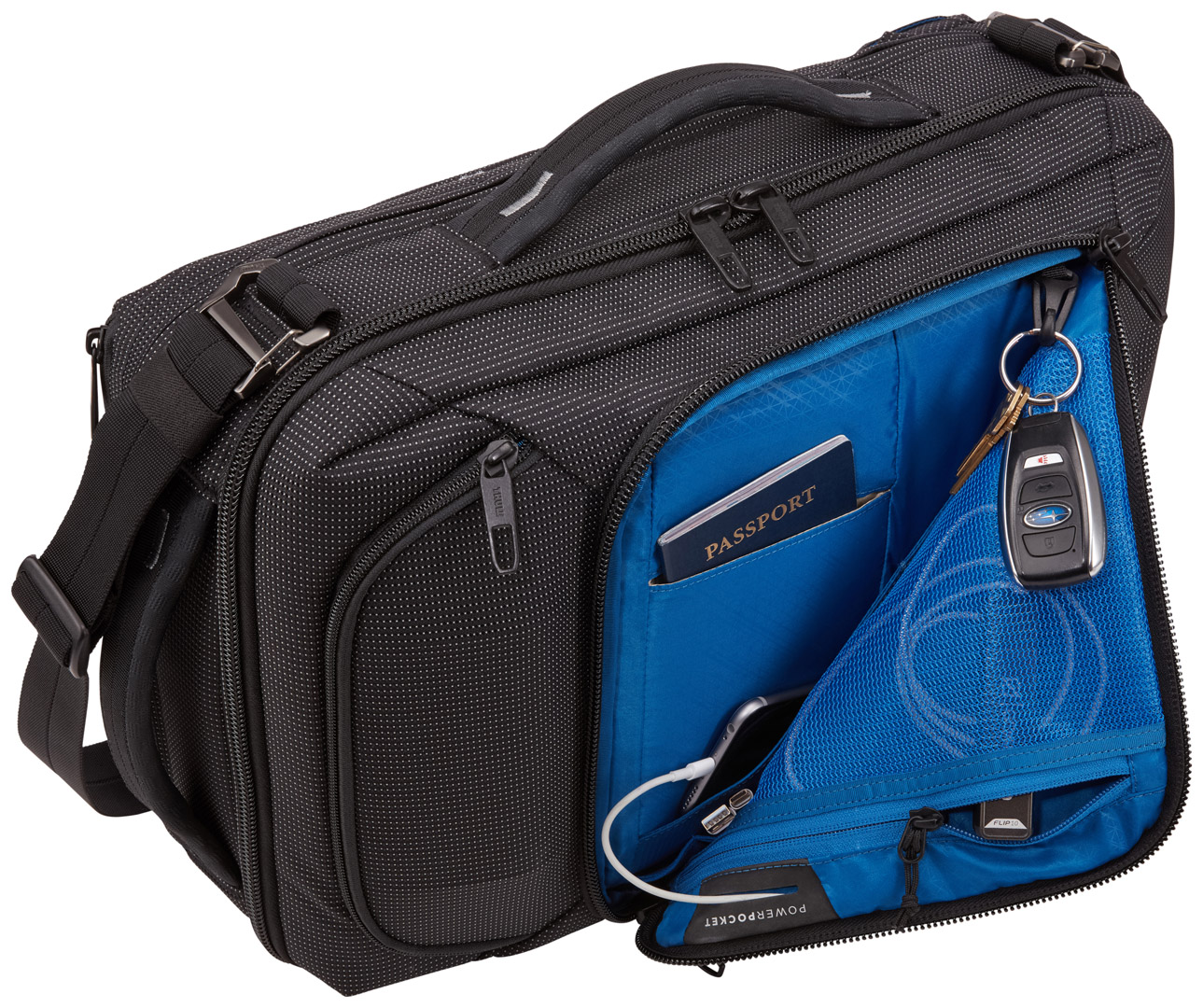 20099139_Thule Crossover 2 Messenger (Black)(6) Рюкзак-Наплічна сумка Thule Crossover 2 Convertible Laptop 15.6″ Bag (Black) 3203841