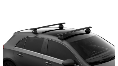 Багажник (комплект) в штатні місця Thule 7107 + Kit серіі 7ххх + Thule WingBar 711x Black