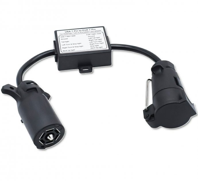 234015618 Перехідник адаптер на американську розетку фаркопа с 7pin (USA) на 13pin (EU)