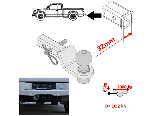 67cb9d73d7a450470277e67cb8517b76 Вставка фаркопа 32х32мм
