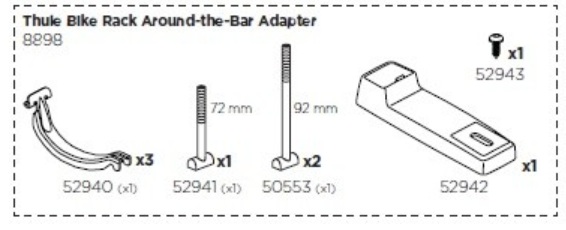 895 Адаптер Thule Bike Rack Around-the-Bar Adapter 889800