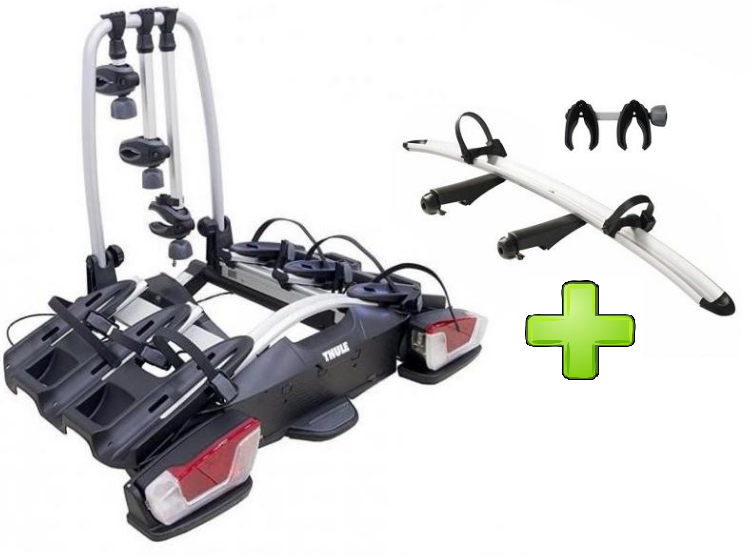 Thule VeloCompact 926 + 9261 — велокріплення для фаркопа на 4 велосипеди Велокріплення Thule VeloCompact 926 + Thule 9261 Bike Adapter (TH 926-9261)