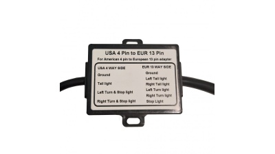Перехідник адаптер на американську розетку фаркопа с 4pin (USA) на 13pin (EU)
