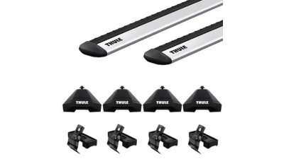 Багажник (комплект) для авто з  гладким дахом Thule 7105 + Kit + Thule WingBar 711х