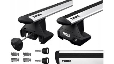 Багажник (комплект) для авто з  гладким дахом Thule 7105 + Kit + Thule WingBar 711х