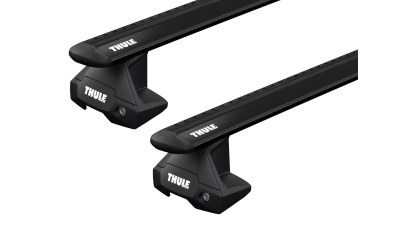Багажник чорний (комплект) для авто з  гладким дахом Thule 7105 + Kit серіі 5ххх + Thule WingBar Edge 711х