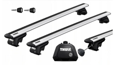 Багажник (комплект) для авто з рейлінгами Thule WingBar EVO 711x Silver + Thule 7104 EVO