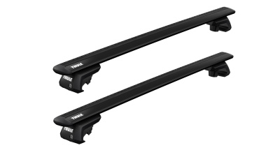 Багажник чорний (комплект) для авто з рейлінгами Thule WingBar EVO 711x Black + Thule 7104 EVO