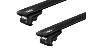 Багажник чорний (комплект) для авто з рейлінгами Thule WingBar EVO 711x Black + Thule 7104 EVO